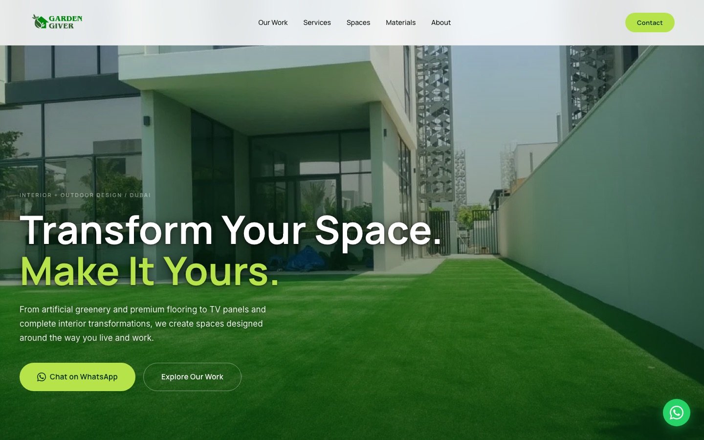 GardenGiver website homepage